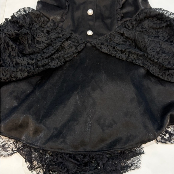 California Costume Black Lace Gothic Victorian Short Costume Dress Size Small - Picture 15 of 16